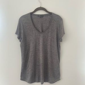 Vince Essential Burnout Tee in Silver
